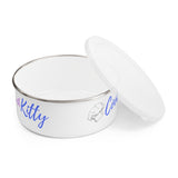 Enamel Bowl with Lid