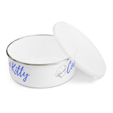Enamel Bowl with Lid